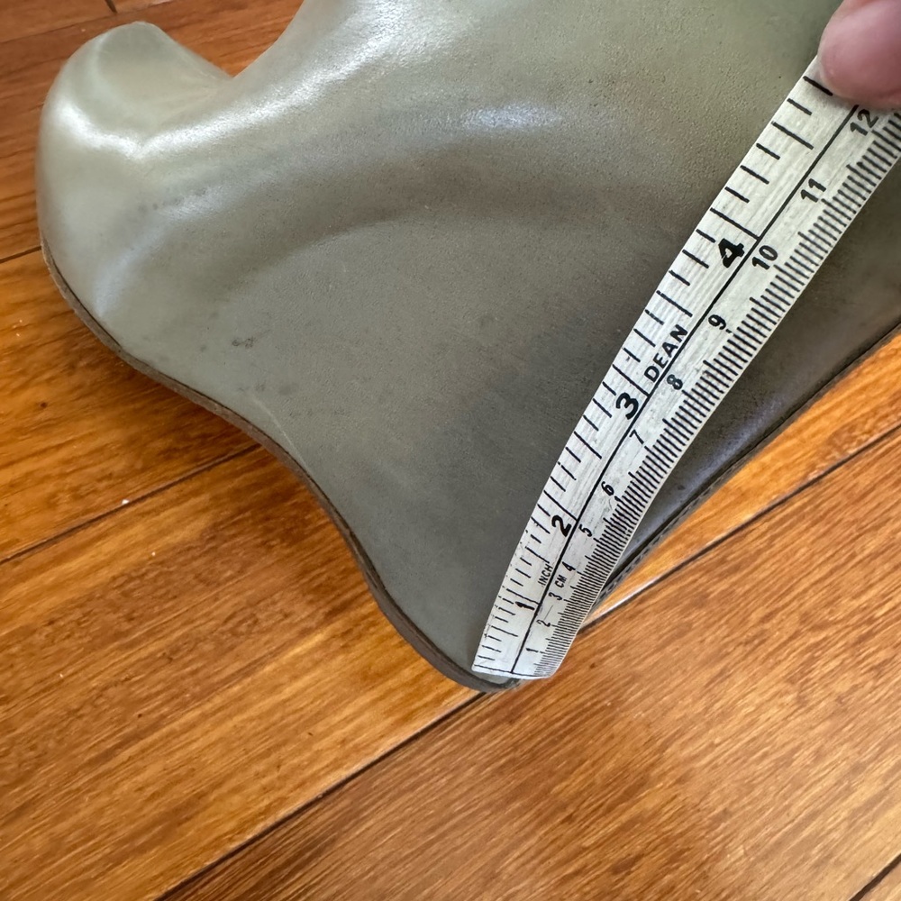 MARGIELA khaki / grey wedge boots SZ 38 (US 8) - Picture 6 of 7